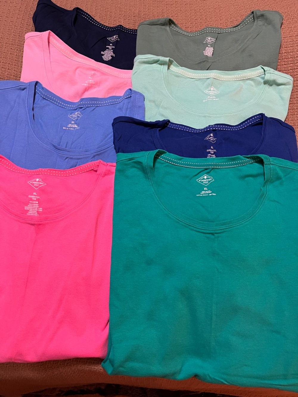 8 Women’s St John’s Bay T-Shirts— Size XL